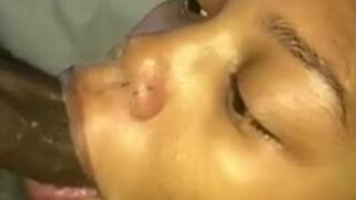 Teen Hardcore Gagging Ebony Couple Ebony Deepthroat Blowjob GIF