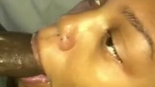 Teen Hardcore Gagging Ebony Couple Ebony Deepthroat Blowjob GIF