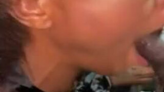 Public Ebony Couple Ebony Deepthroat Blowjob Amateur GIF