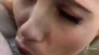 NSFW Gag Reflex Eye Contact Deepthroat Blowjob GIF