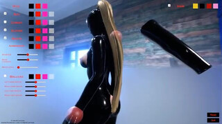 Latex Gagged Fetish Catsuit Bondage Blonde BDSM GIF