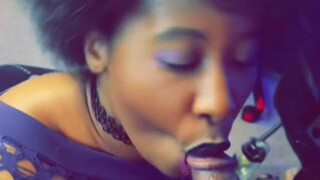 Ebony Deepthroat College Blowjob GIF