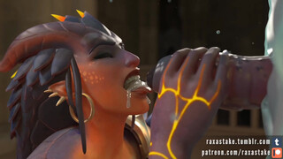 Symmetra сосет хуй Bad Dragon через телепорт