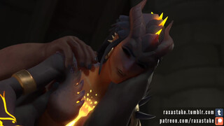 Symmetra сосет хуй Bad Dragon через телепорт