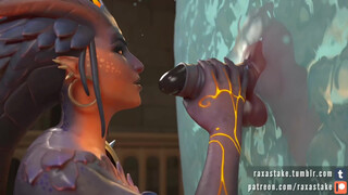 Symmetra сосет хуй Bad Dragon через телепорт