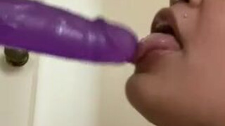 Sucking Sloppy Mirror Goth Deepthroat Blowjob GIF