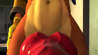 SFM POV Deepthroat Deep Penetration Cum Swallow Cum In Mouth Choking Cartoon Blowjob Big Tits Big Dick Big Balls GIF