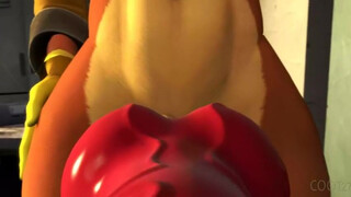 SFM POV Deepthroat Deep Penetration Cum Swallow Cum In Mouth Choking Cartoon Blowjob Big Tits Big Dick Big Balls GIF