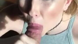 Deepthroat Blowjob Blonde GIF