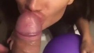 Sucking Silicone Deepthroat Blowjob GIF