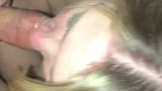 Sucking Green Eyes Face Fuck Eye Contact Deepthroat Cock Blowjob Big Tits Big Dick Balls GIF