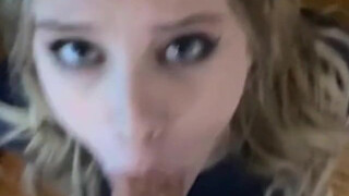 Pornstar Melody Marks Deepthroat Blowjob Blonde GIF