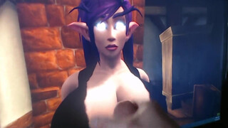 Night Elf Cum Tribute World of Warcraft