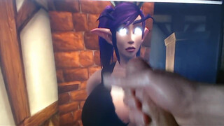 Night Elf Cum Tribute World of Warcraft