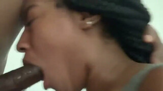 Sloppy Pretty Gagging Gagged Face Fuck Ebony Couple Ebony Cute Blowjob Big Dick BBC GIF