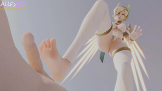 Caught shoe sniffing by Widow part 3 - Allfy3D