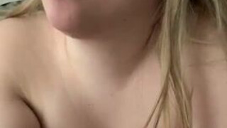 Sucking Gagging Dildo Choking Blowjob Blonde BDSM GIF