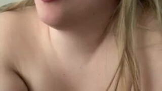 Sucking Gagging Dildo Choking Blowjob Blonde BDSM GIF