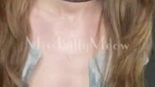 Wet Spit Boobs Ball Gagged GIF