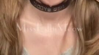 Wet Spit Boobs Ball Gagged GIF