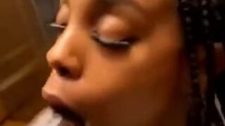 Public Ebony Couple Ebony Deepthroat Blowjob GIF