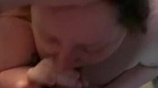 Eye Contact Deepthroat Blowjob BBW Amateur GIF