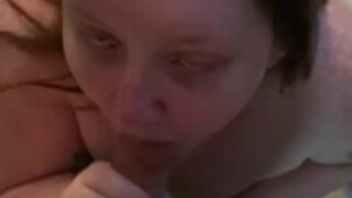 Eye Contact Deepthroat Blowjob BBW Amateur GIF