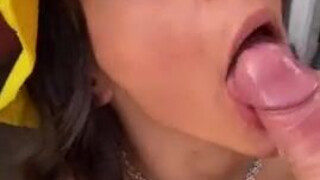 Deepthroat Cum Blowjob Big Tits GIF