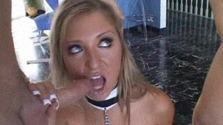 Gagging Blowjob Blonde GIF