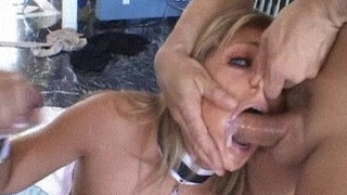 Gagging Blowjob Blonde GIF