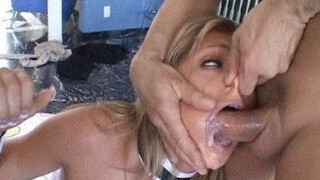 Gagging Blowjob Blonde GIF