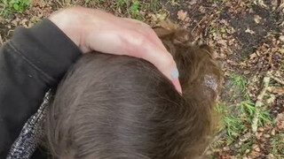 Public Outdoor Hair Pulling Deepthroat Cum Swallow Choking Blowjob Bisexual GIF