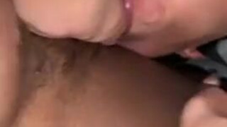 Ebony Couple Ebony Deepthroat Choking BBC GIF