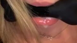 Spit Gagged Blowjob GIF