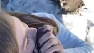 Public Pawg Outdoor Deepthroat Cum Swallow Cock Worship Cock Milking Blowjob Blonde Big Dick Balls Sucking Ball Worship BBC GIF