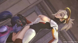 ThroatPie Rough Overwatch Oral Futanari Deepthroat Cum GIF