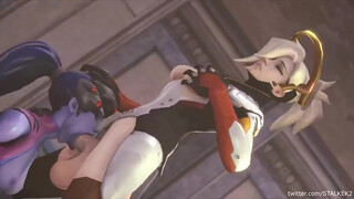 ThroatPie Rough Overwatch Oral Futanari Deepthroat Cum GIF