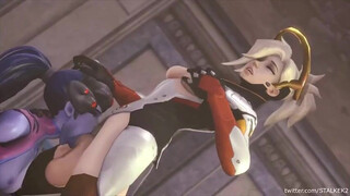 ThroatPie Rough Overwatch Oral Futanari Deepthroat Cum GIF