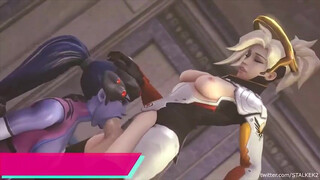 ThroatPie Rough Overwatch Oral Futanari Deepthroat Cum GIF