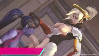 ThroatPie Rough Overwatch Oral Futanari Deepthroat Cum GIF