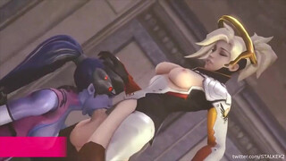 ThroatPie Rough Overwatch Oral Futanari Deepthroat Cum GIF