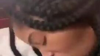 Sloppy Lips Ebony Couple Ebony Deepthroat Blowjob GIF