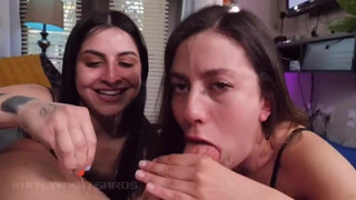 Threesome Spit Gagging Face Fuck Deepthroat GIF