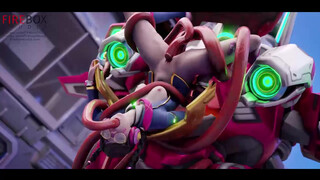 Щупальца тентакли жестко трахают все дырки D.Va из OverWatch