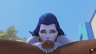 Widowmaker Deepthroating