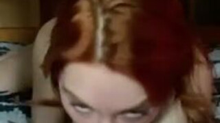 Redhead POV Lacy Lennon Deepthroat Blowjob GIF