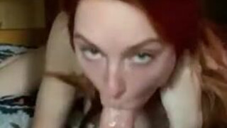 Redhead POV Lacy Lennon Deepthroat Blowjob GIF