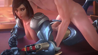 Красотка Pharah разрешила засунуть член в свою киску (Overwatch)