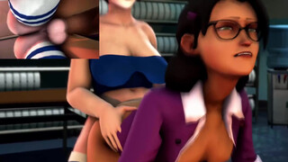 Порно мультик - Mei Futa трахает в рот Miss Pauling (team fortress)