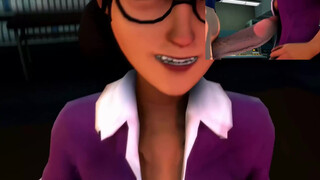 Порно мультик - Mei Futa трахает в рот Miss Pauling (team fortress)